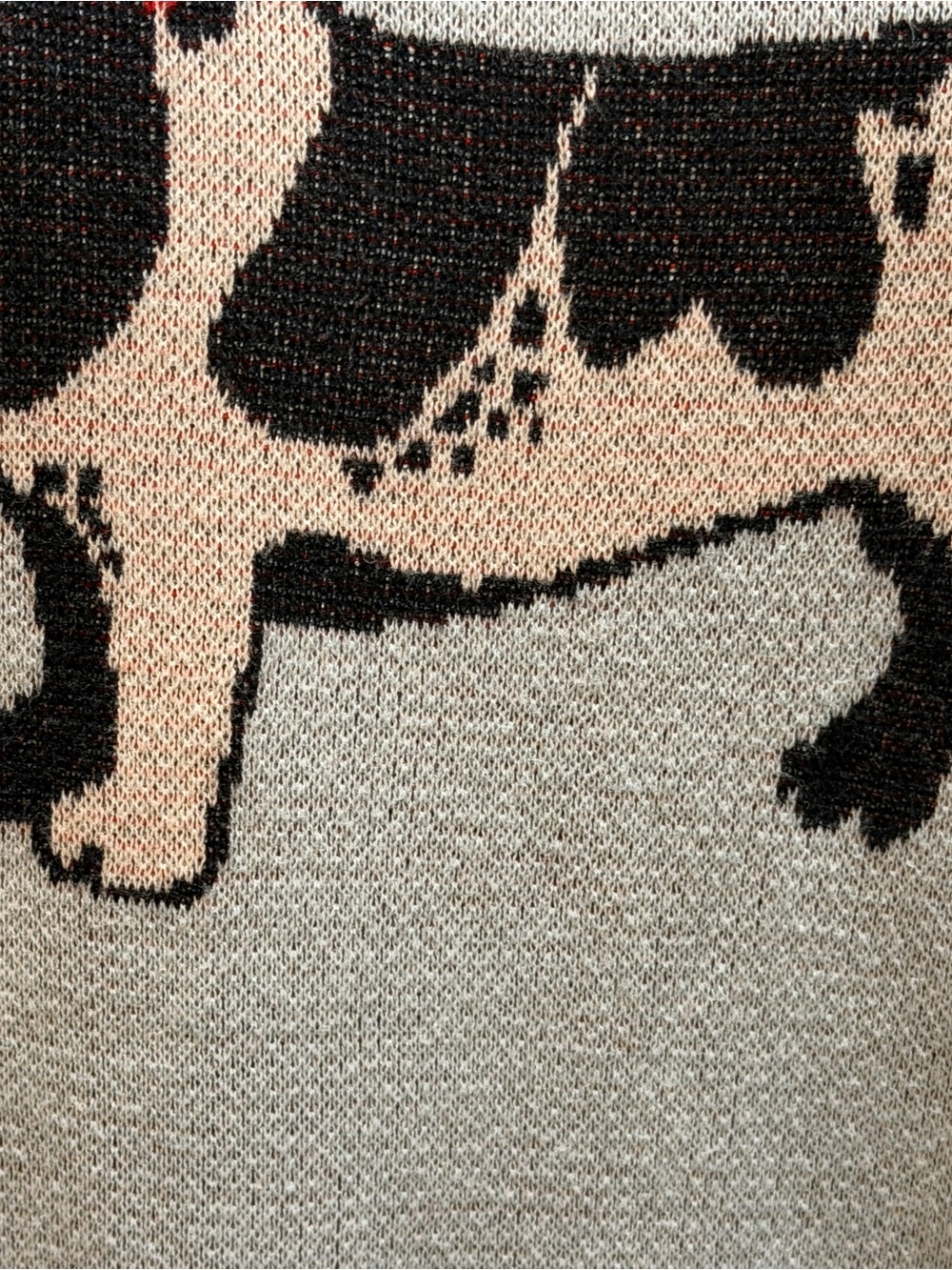 ModCloth Pale Blue Basset Hound Intarsia Knit Sweater Crew Neck - Picture 3 of 12